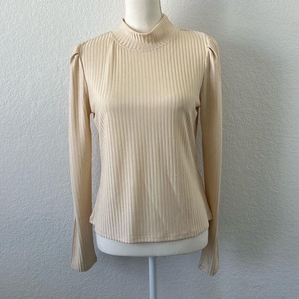 NWT Band of the Free Ribbed Mockneck‎ Long Sleeve Blouse
